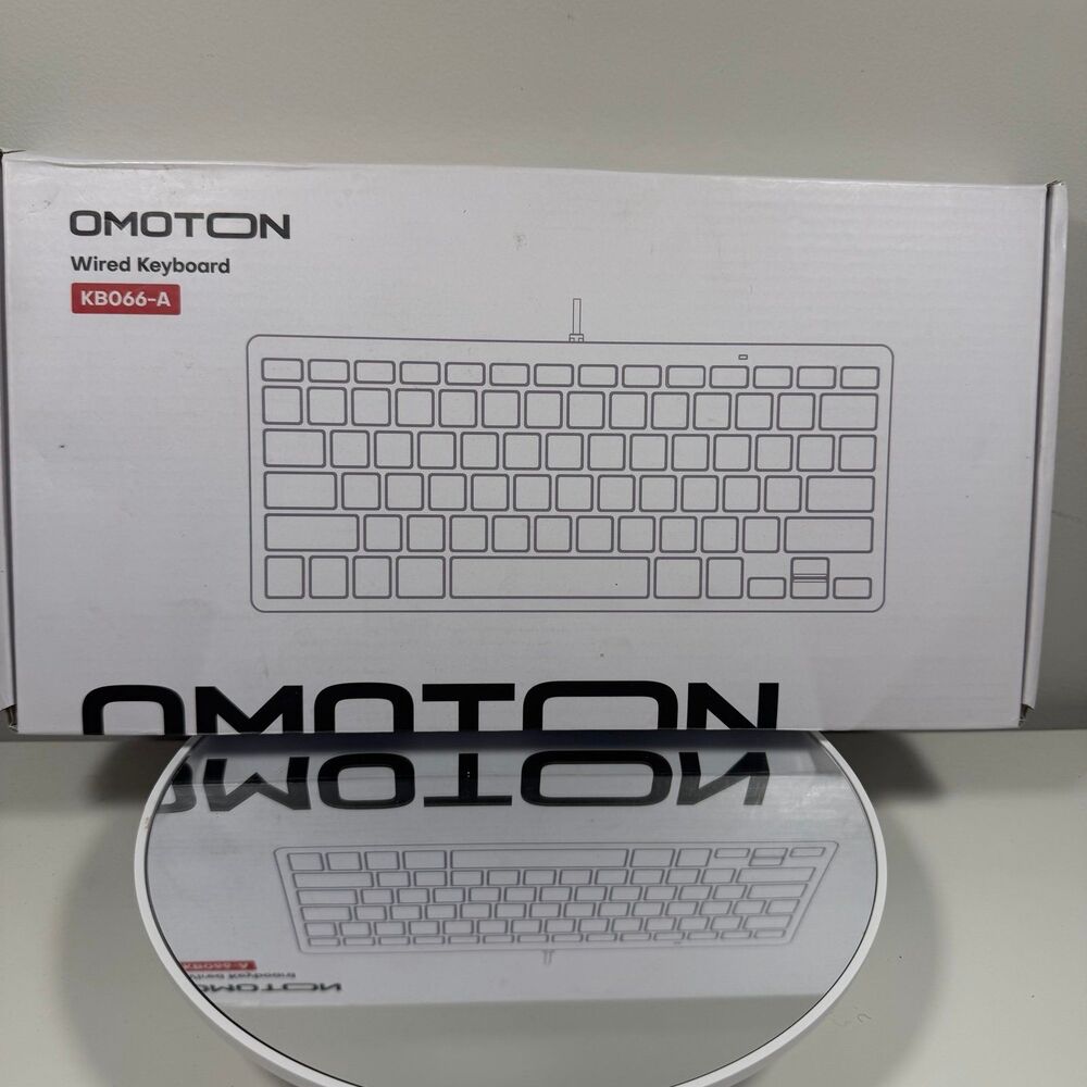OMOTON Wired Keyboard for Mac, Dual USB and Type-C, QWERTY UK Layout